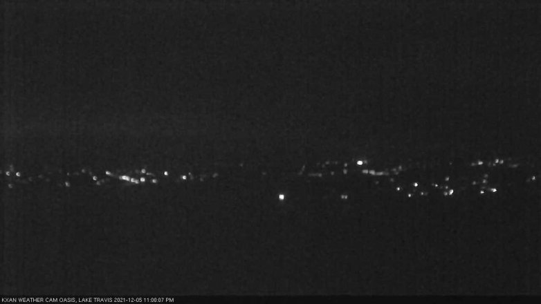 Lake Travis webcam, December 5, 2021 11:00 PM CT