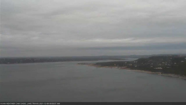 Lake Travis webcam, December 6, 2021 9:00 AM CT