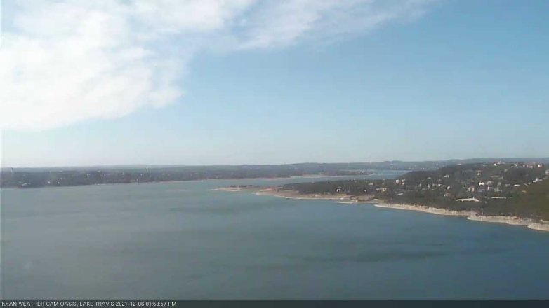 Lake Travis webcam, December 6, 2021 2:00 PM CT