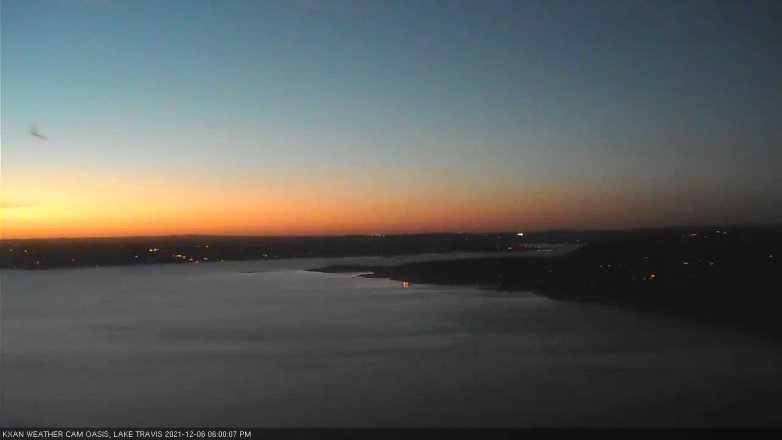 Lake Travis webcam, December 6, 2021 6:00 PM CT