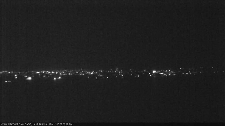 Lake Travis webcam, December 6, 2021 7:00 PM CT