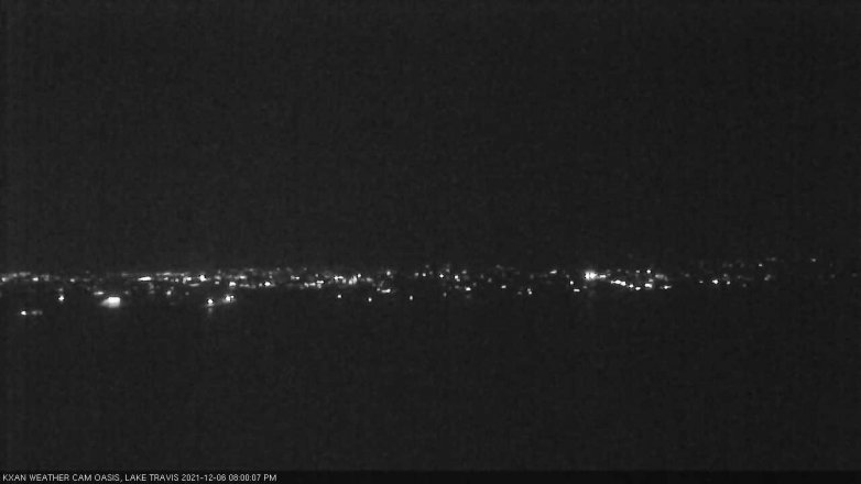 Lake Travis webcam, December 6, 2021 8:00 PM CT