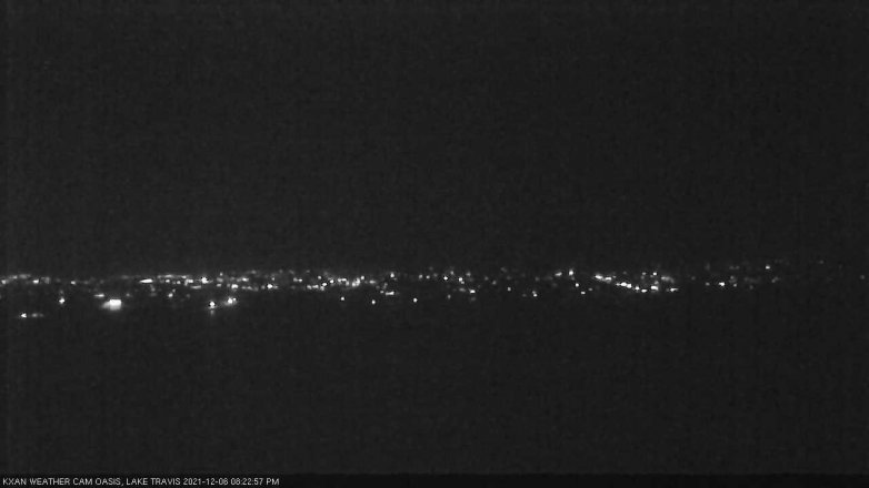 Lake Travis webcam, December 6, 2021 8:25 PM CT