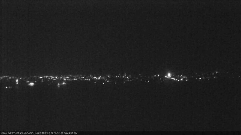 Lake Travis webcam, December 6, 2021 8:45 PM CT