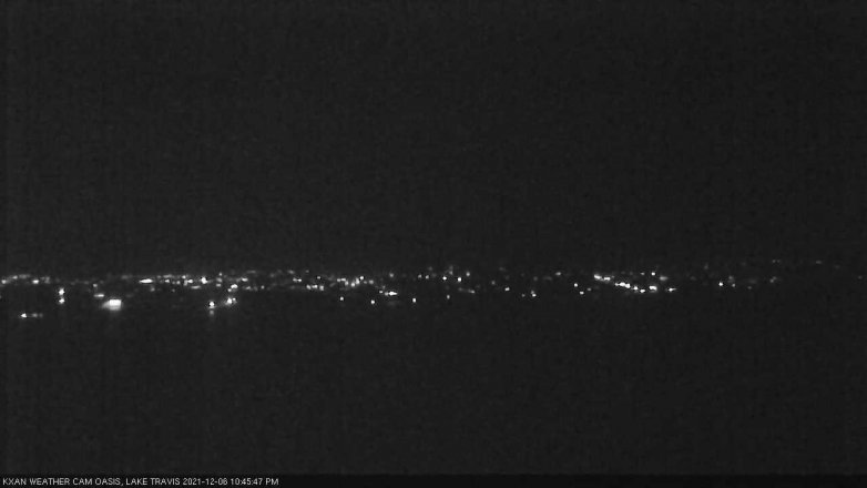 Lake Travis webcam, December 6, 2021 10:45 PM CT