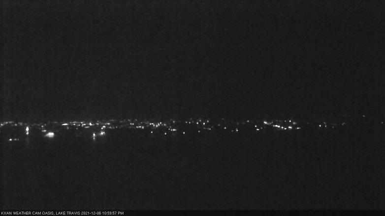 Lake Travis webcam, December 6, 2021 11:00 PM CT