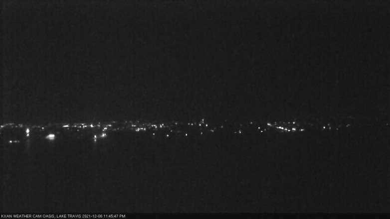 Lake Travis webcam, December 6, 2021 11:45 PM CT