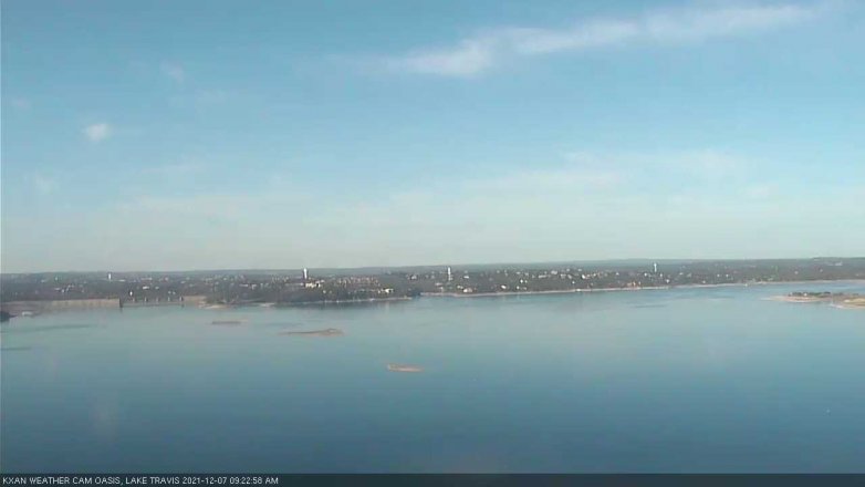 Lake Travis webcam, December 7, 2021 9:25 AM CT