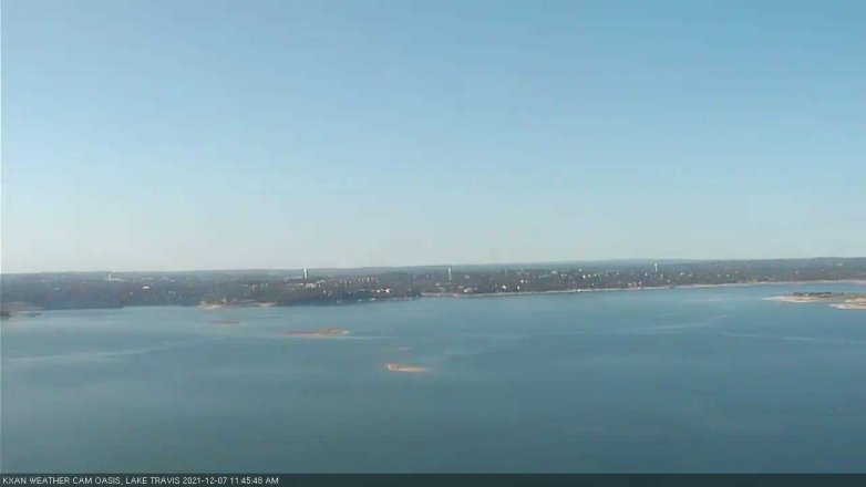 Lake Travis webcam, December 7, 2021 11:45 AM CT