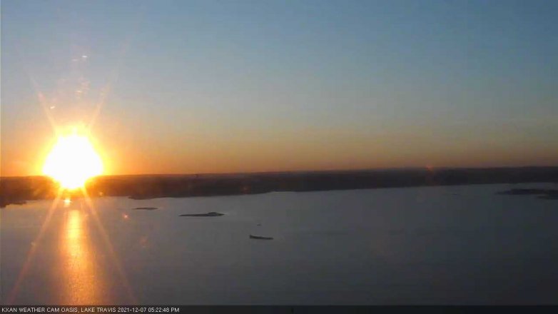 Lake Travis webcam, December 7, 2021 5:25 PM CT