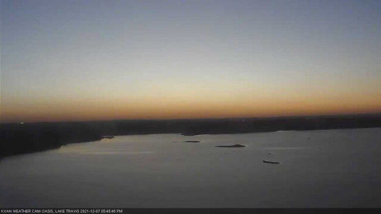 Lake Travis webcam, December 7, 2021 5:45 PM CT