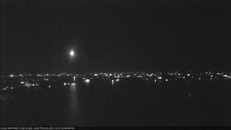 Lake Travis webcam, December 7, 2021 8:45 PM CT