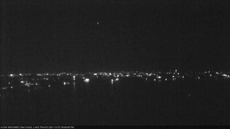 Lake Travis webcam, December 7, 2021 9:45 PM CT