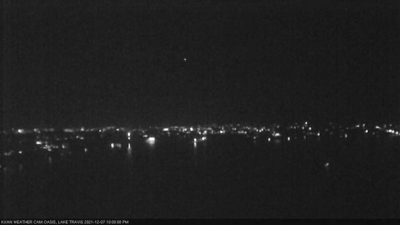 Lake Travis webcam, December 7, 2021 10:00 PM CT