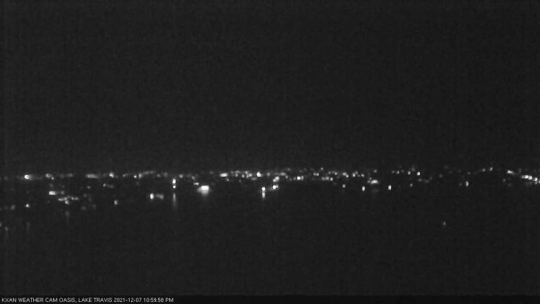 Lake Travis webcam, December 7, 2021 11:00 PM CT