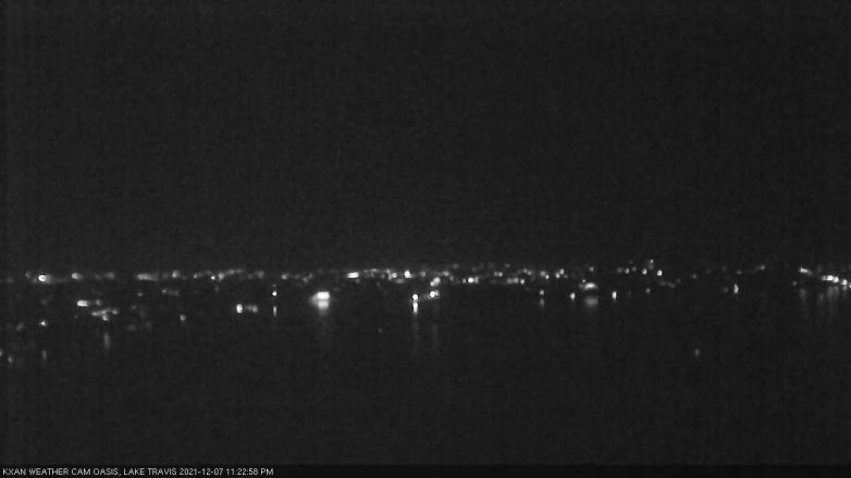 Lake Travis webcam, December 7, 2021 11:25 PM CT