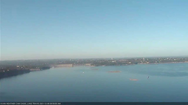 Lake Travis webcam, December 8, 2021 9:00 AM CT