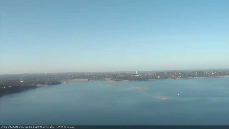Lake Travis webcam, December 8, 2021 9:25 AM CT