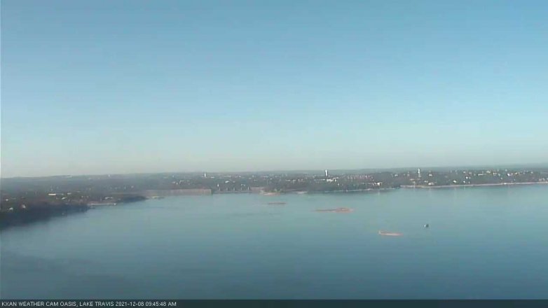 Lake Travis webcam, December 8, 2021 9:45 AM CT