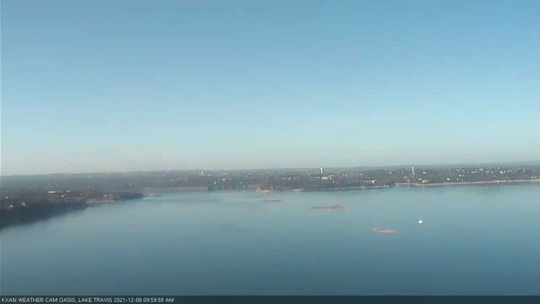 Lake Travis webcam, December 8, 2021 10:00 AM CT