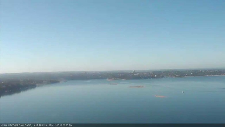 Lake Travis webcam, December 8, 2021 12:00 PM CT