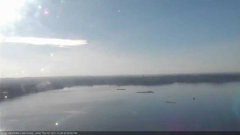 Lake Travis webcam, December 8, 2021 3:00 PM CT
