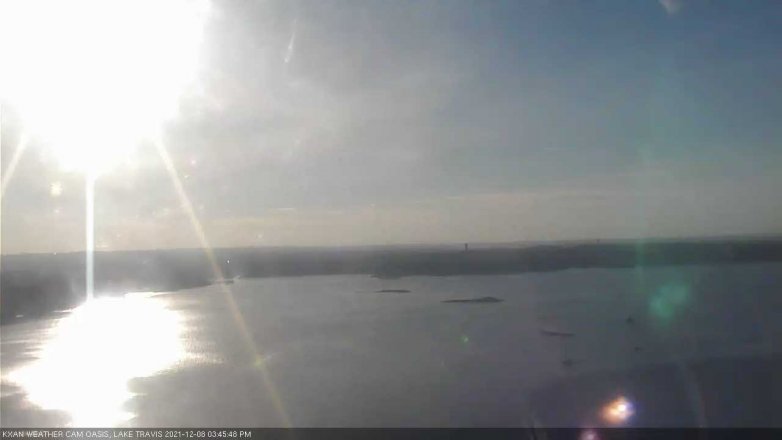 Lake Travis webcam, December 8, 2021 3:45 PM CT