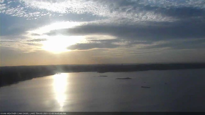 Lake Travis webcam, December 8, 2021 4:45 PM CT