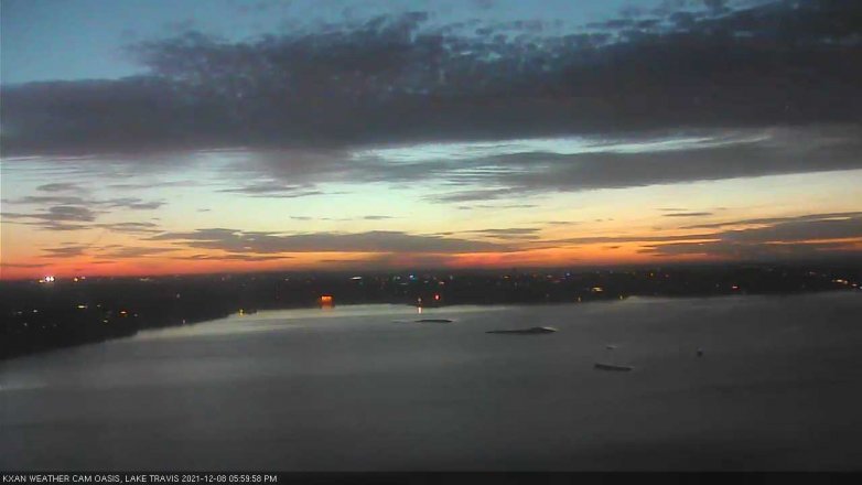 Lake Travis webcam, December 8, 2021 6:00 PM CT