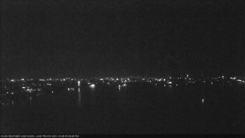 Lake Travis webcam, December 8, 2021 7:45 PM CT