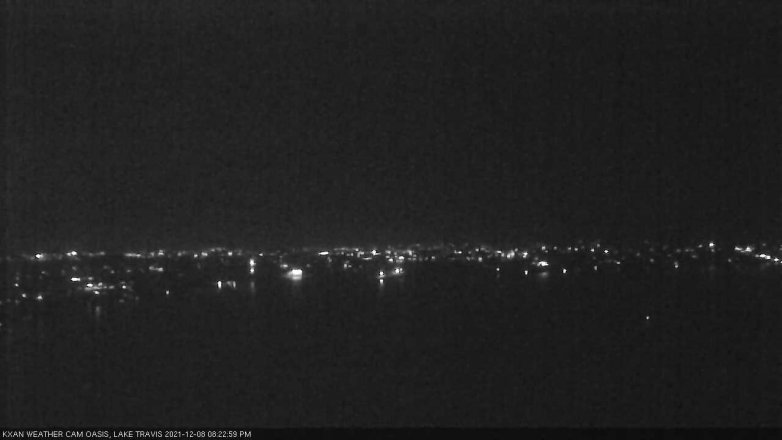Lake Travis webcam, December 8, 2021 8:25 PM CT
