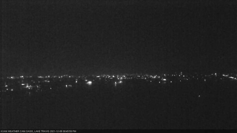 Lake Travis webcam, December 8, 2021 8:45 PM CT