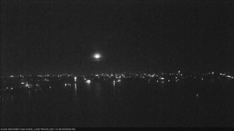 Lake Travis webcam, December 8, 2021 10:00 PM CT