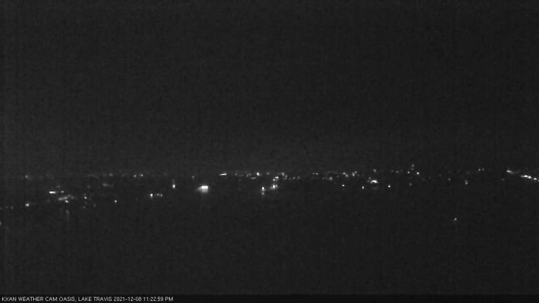 Lake Travis webcam, December 8, 2021 11:25 PM CT