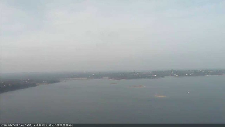 Lake Travis webcam, December 9, 2021 9:25 AM CT