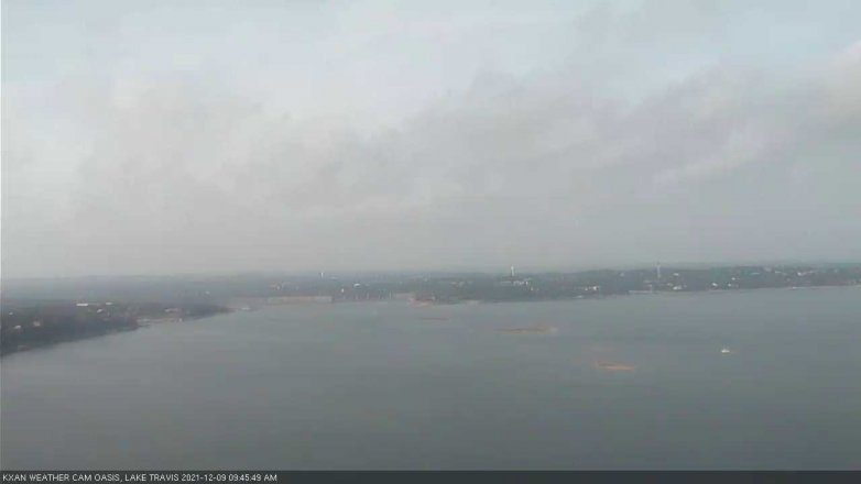 Lake Travis webcam, December 9, 2021 9:45 AM CT