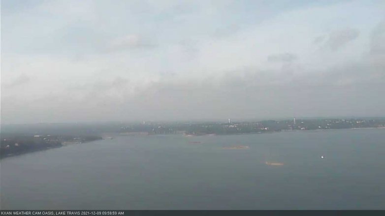 Lake Travis webcam, December 9, 2021 10:00 AM CT