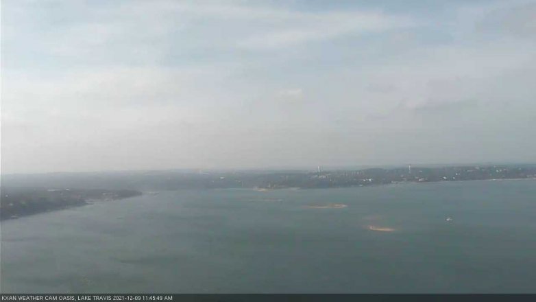 Lake Travis webcam, December 9, 2021 11:45 AM CT