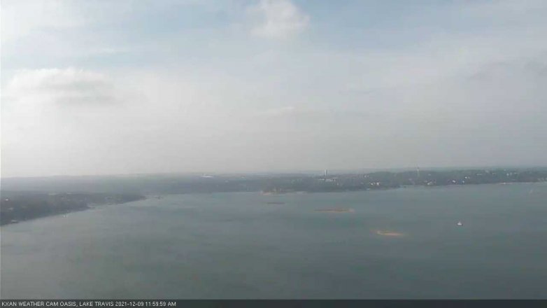 Lake Travis webcam, December 9, 2021 12:00 PM CT