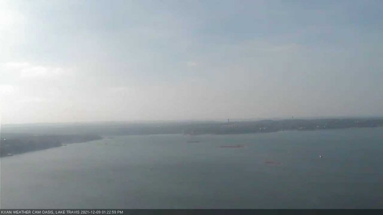 Lake Travis webcam, December 9, 2021 1:25 PM CT