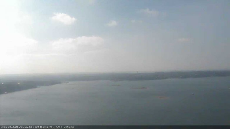 Lake Travis webcam, December 9, 2021 1:45 PM CT