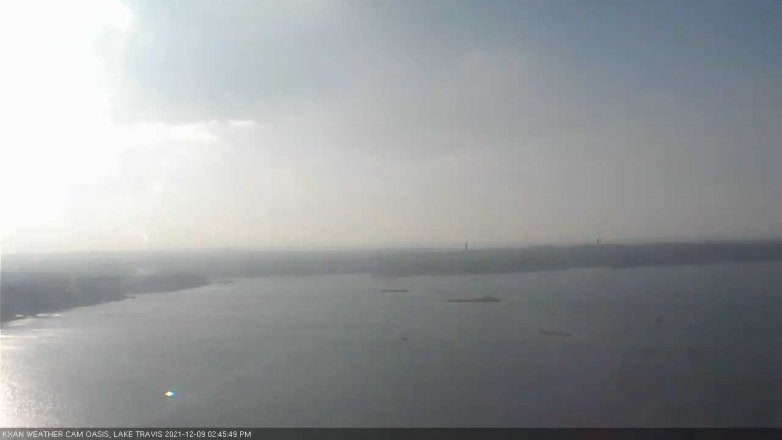 Lake Travis webcam, December 9, 2021 2:45 PM CT