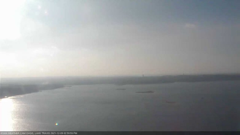 Lake Travis webcam, December 9, 2021 3:00 PM CT