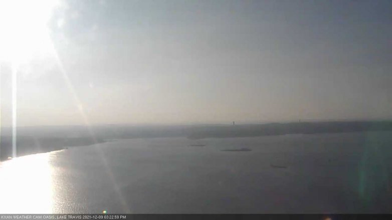 Lake Travis webcam, December 9, 2021 3:25 PM CT