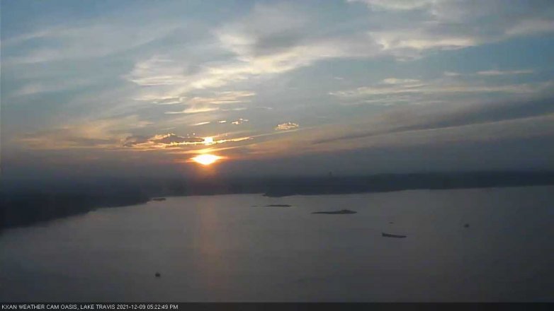 Lake Travis webcam, December 9, 2021 5:25 PM CT