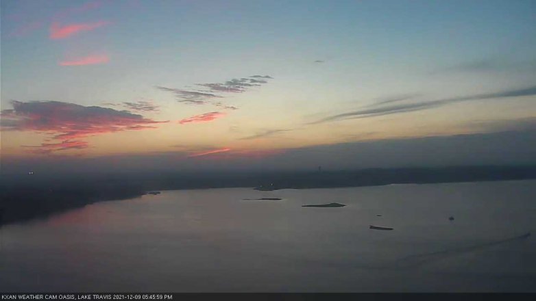 Lake Travis webcam, December 9, 2021 5:45 PM CT