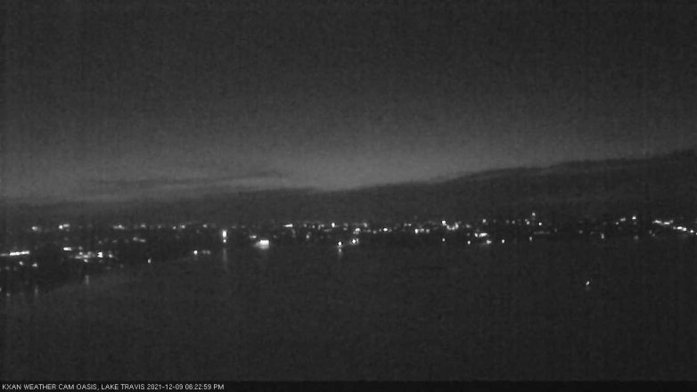 Lake Travis webcam, December 9, 2021 6:25 PM CT