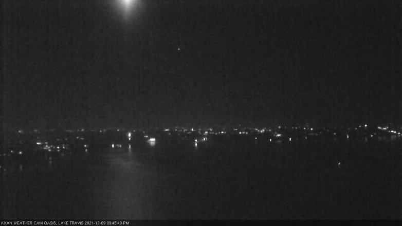 Lake Travis webcam, December 9, 2021 9:45 PM CT