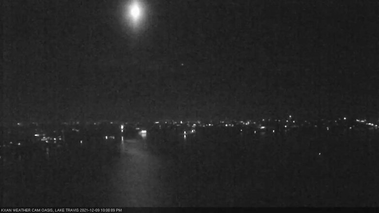 Lake Travis webcam, December 9, 2021 10:00 PM CT