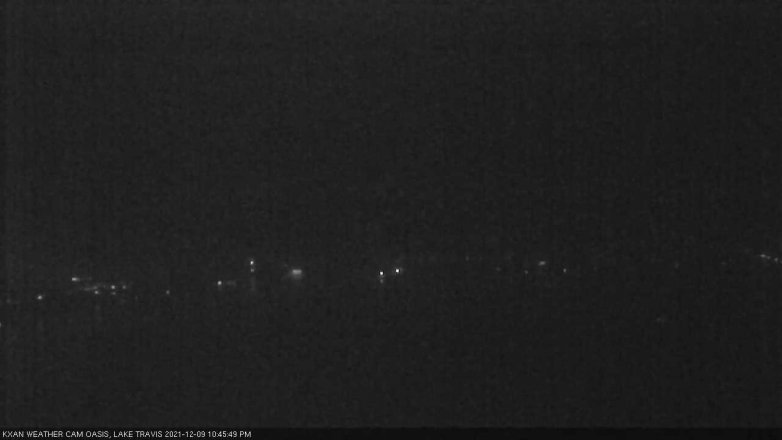 Lake Travis webcam, December 9, 2021 10:45 PM CT